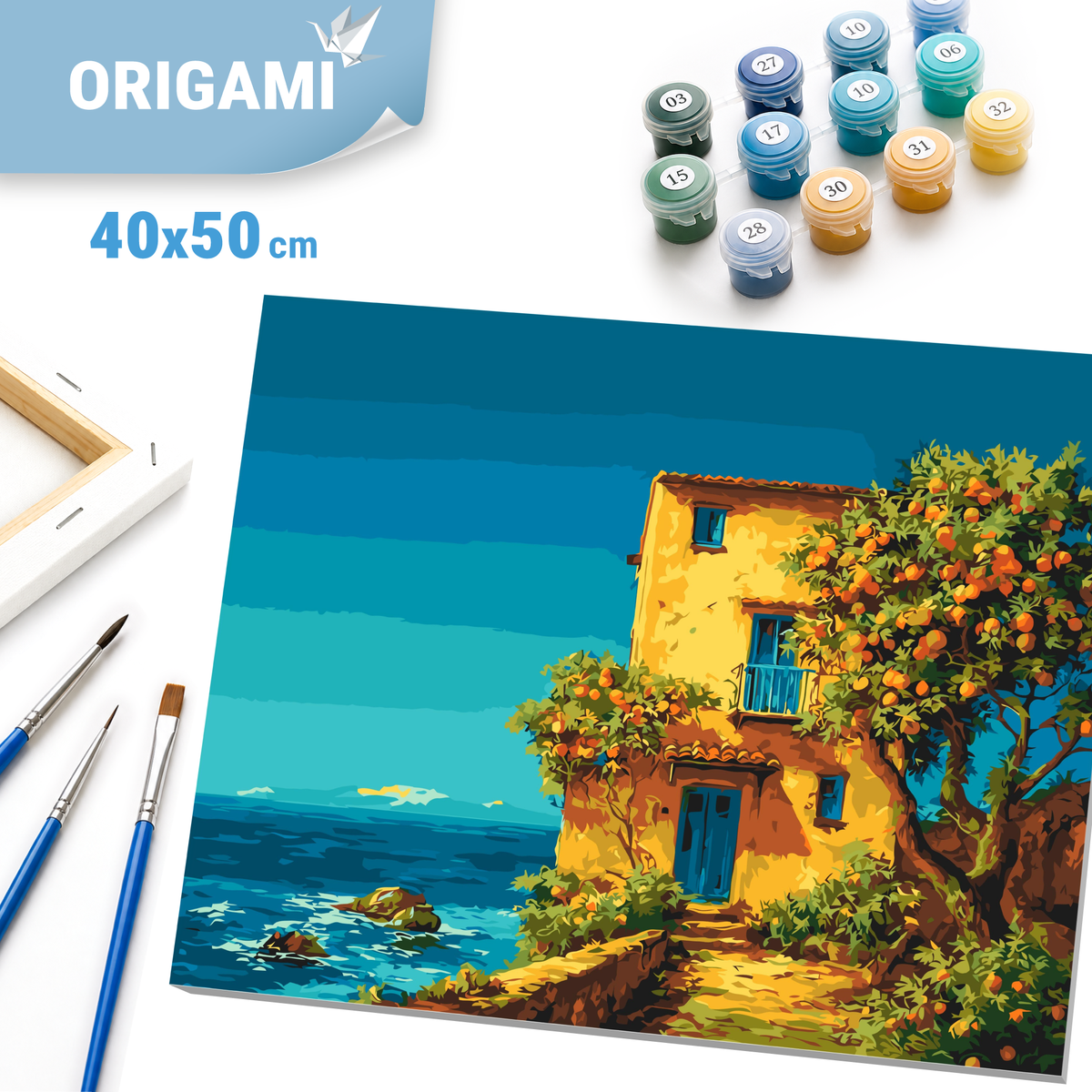 Malen nach Zahlen auf Keilrahmen 40×50 cm – Landschaft. Italienischer Morgen LW 3540
