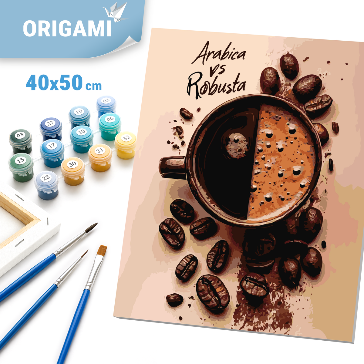 Malen nach Zahlen auf Keilrahmen 40×50 cm – Stillleben. Geschmack von Kaffee LW 3547