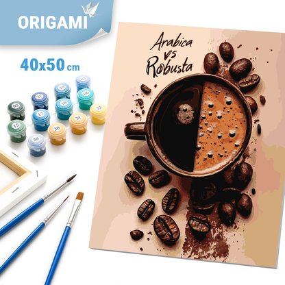 Malen nach Zahlen auf Keilrahmen 40×50 cm – Stillleben. Geschmack von Kaffee LW 3547
