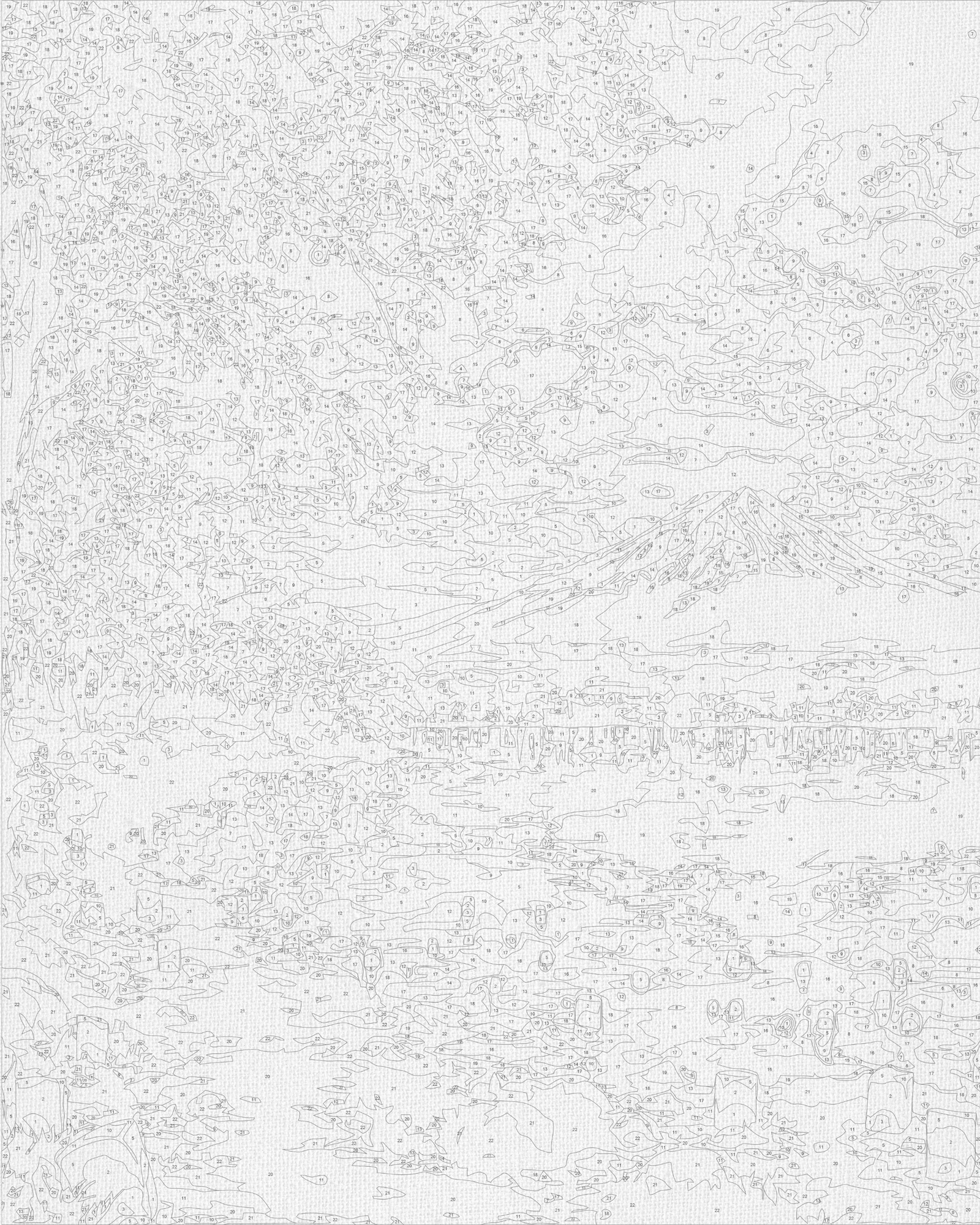 Malen nach Zahlen auf Keilrahmen 40×50 cm – Landschaft mit Metallicfarben LW 3555