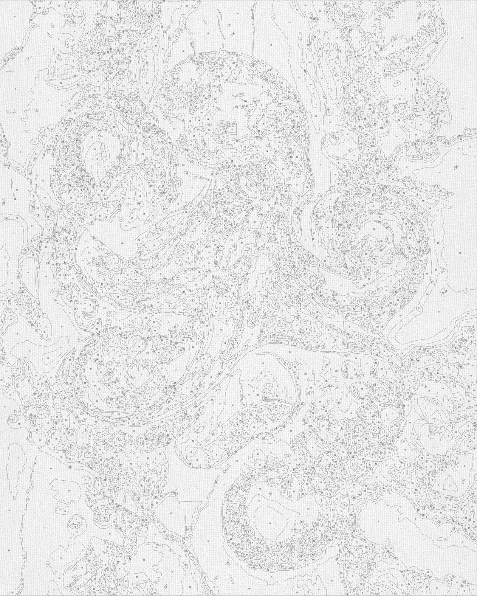 Malen nach Zahlen auf Keilrahmen 40×50 cm – Oktopus mit Metallicfarben LW 3556