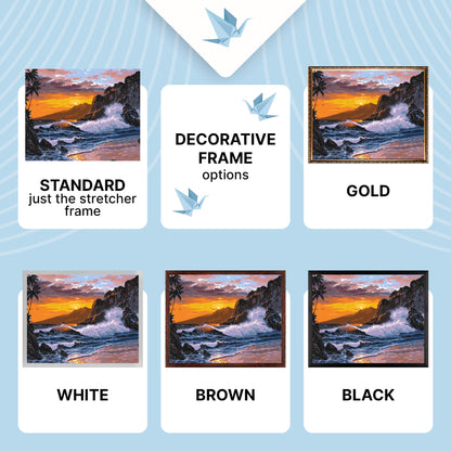 Paint by Numbers on a 40*50 cm frame landscape – Sea at sunset. LW 365