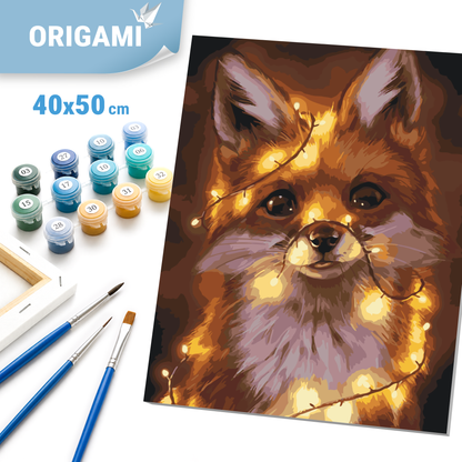 Paint by Numbers on a 40*50 cm frame – Animals. Fox cub in a garland LW 380