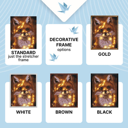 Paint by Numbers on a 40*50 cm frame – Animals. Fox cub in a garland LW 380