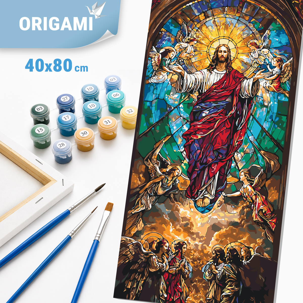 Malen nach Zahlen auf Keilrahmen 40×80 cm – Religion LW 5111