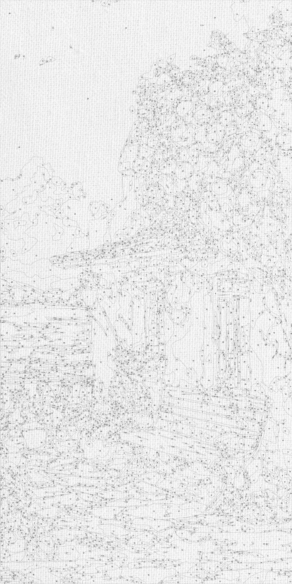 Malen nach Zahlen auf Keilrahmen 40×80 cm – Italienische Landschaft LW 5115