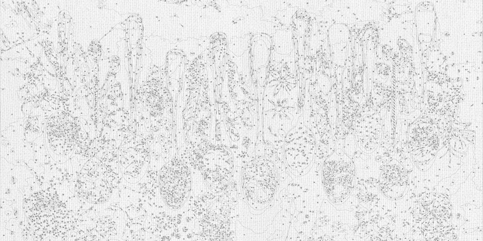 Malen nach Zahlen auf Keilrahmen 40×80 cm – Stillleben. Gewürze LW 5121
