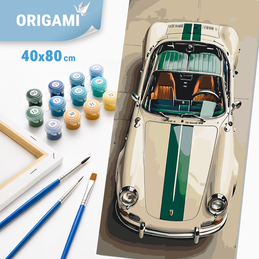 Paint by Numbers on a 40x80 cm frame - Porsche Car - Landscape - LW 5127