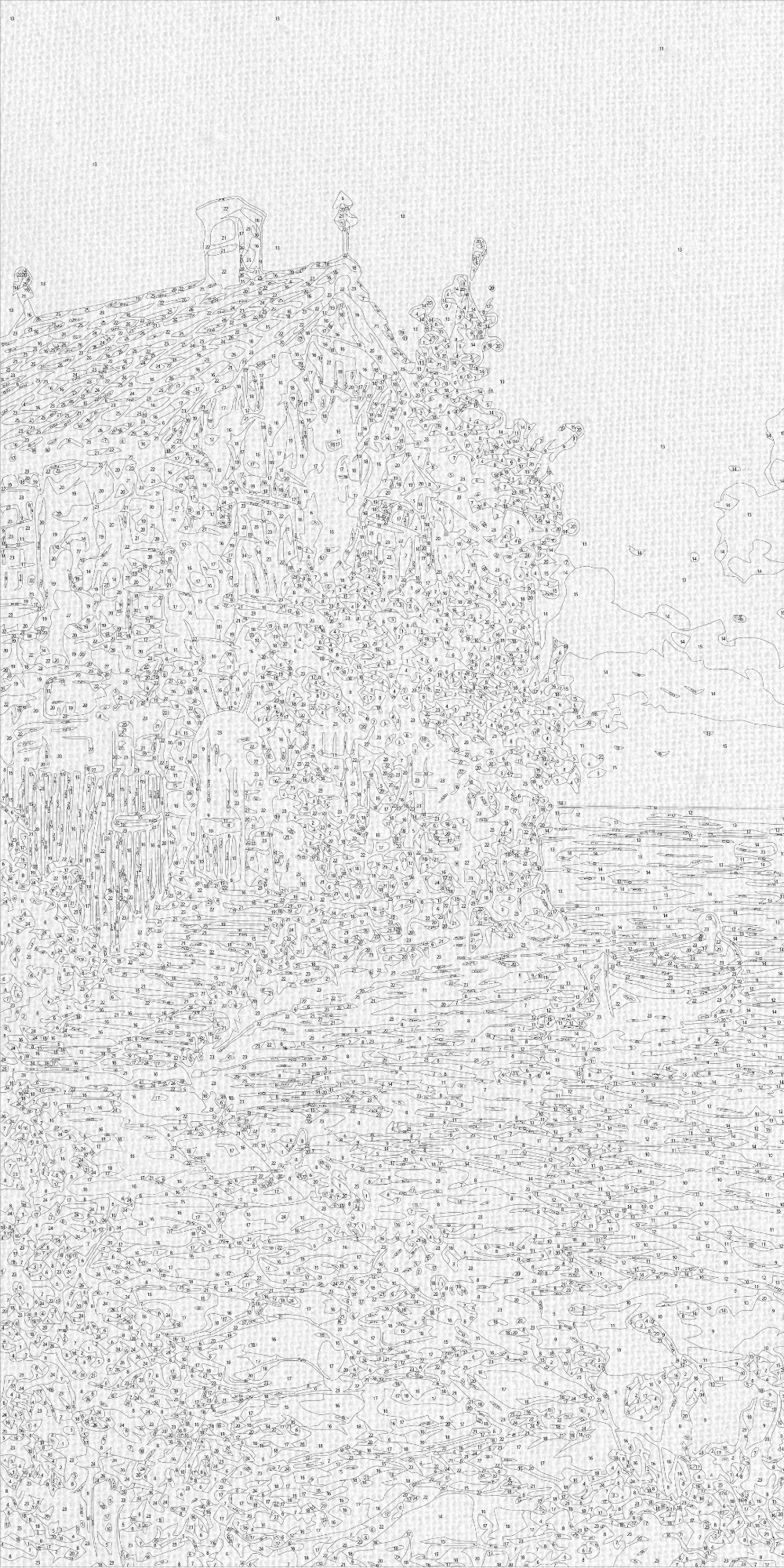 Malen nach Zahlen auf Keilrahmen 40×80 cm – Landschaft. Sommer in der Provence LW 5131
