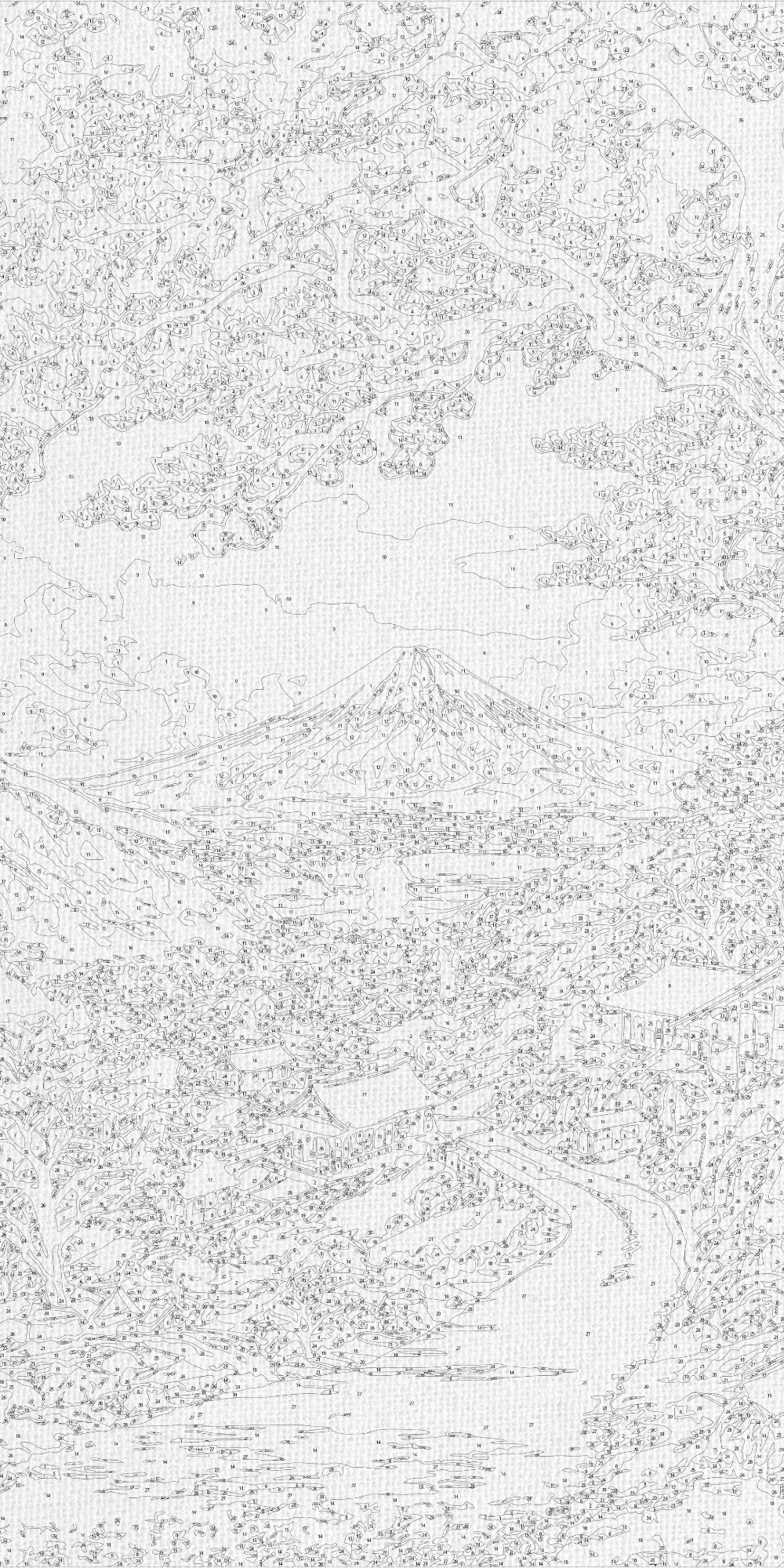 Malen nach Zahlen auf Keilrahmen 40×80 cm – Schönheit der japanischen Sakura – Landschaft – LW 5141