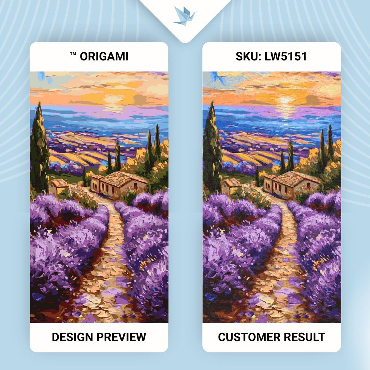 Malen nach Zahlen auf Keilrahmen 40×80 cm – Düfte der Provence – Landschaft – LW 5151