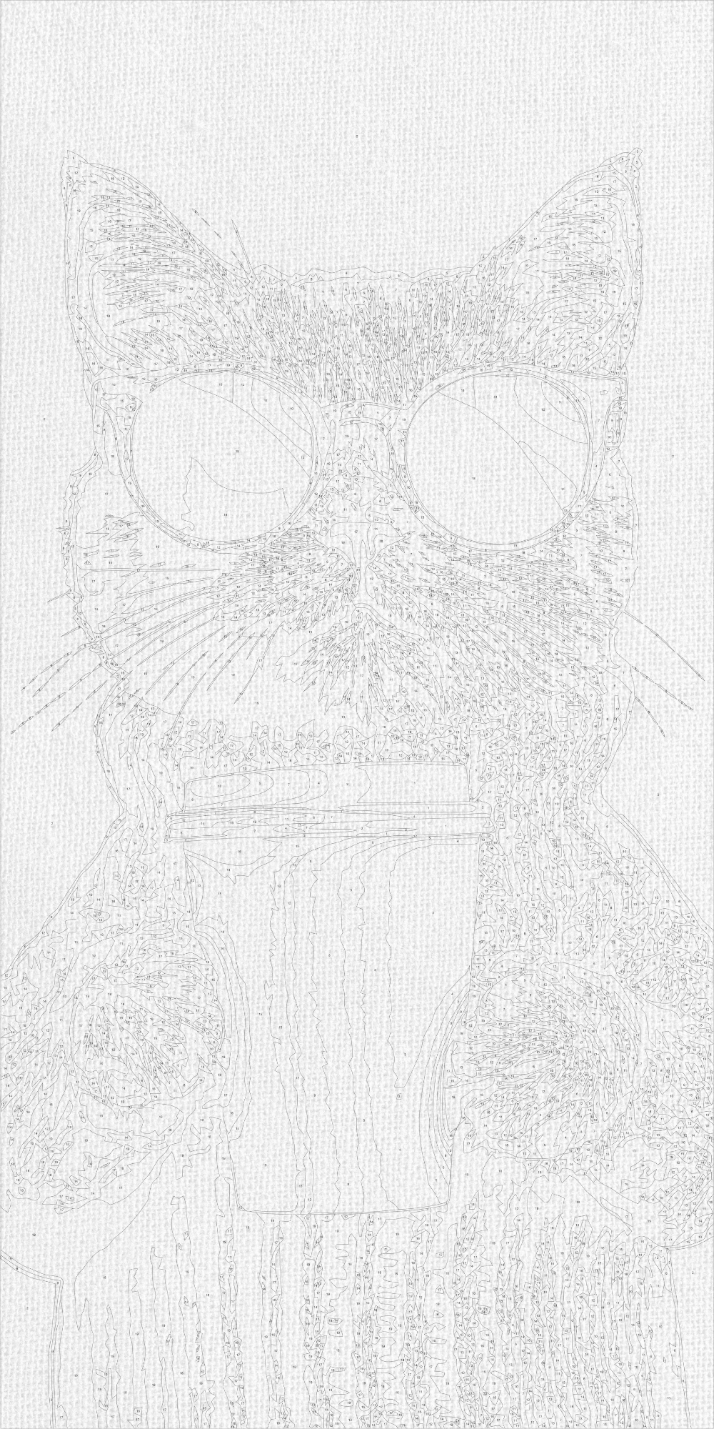 Malen nach Zahlen auf Keilrahmen 40×80 cm – Tiere. Katzenflair LW 5156