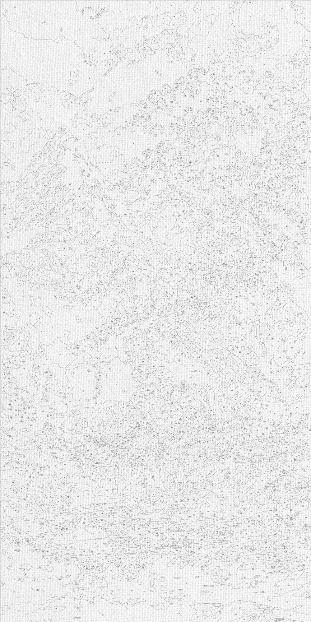 Malen nach Zahlen auf Keilrahmen 40×80 cm – Landschaft. Karpaten LW 5157