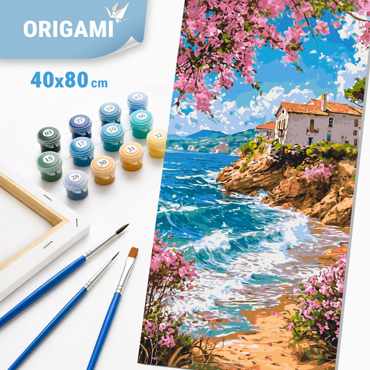 Paint by Numbers on a 40x80 cm frame - Morning on the Shore - Landscape - LW 5161