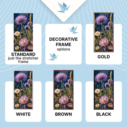 Malen nach Zahlen auf Keilrahmen 40×80 cm – Blumen LW 5164