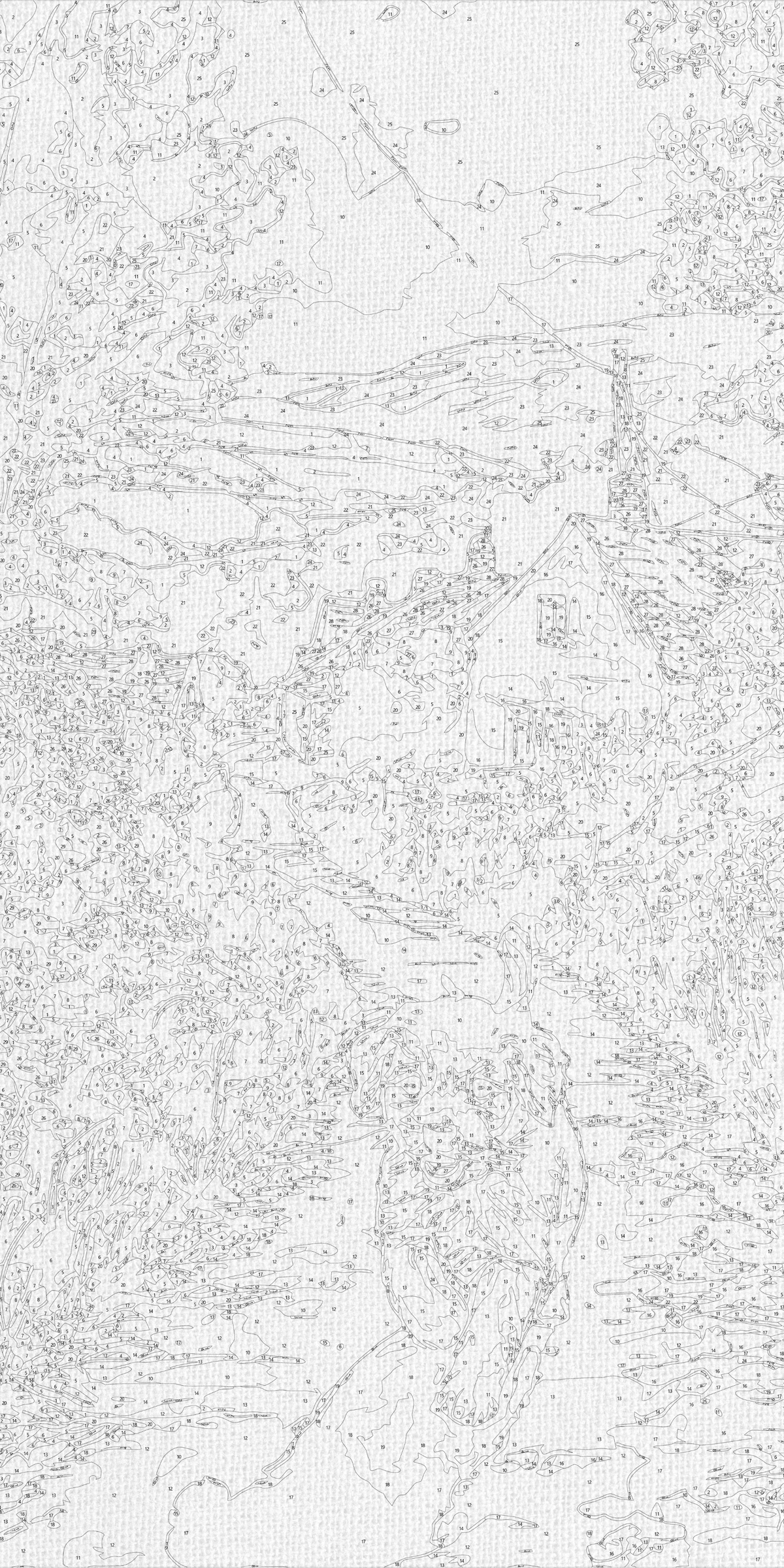 Malen nach Zahlen auf Keilrahmen 40×80 cm – Glücklicher Welpe – Landschaft/Tiere – LW 5165
