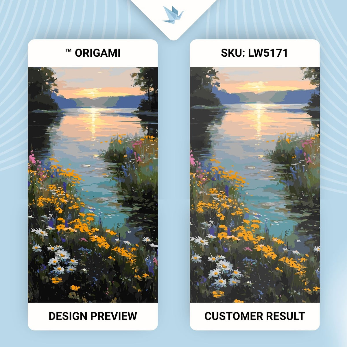 Malen nach Zahlen auf Keilrahmen 40×80 cm – Sommerfarben der Natur – Landschaft/Blumen – LW 5171