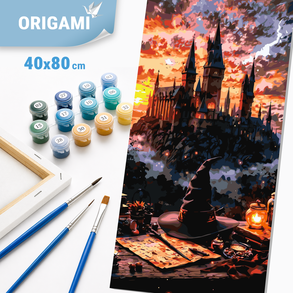 Paint by Numbers on a 40*80 cm frame. Hogwarts Magic Atmosphere LW 5172