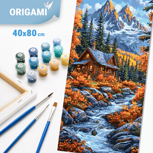 Paint by Numbers on a 40x80 cm frame - Autumn Forest - Landscape - LW 5175