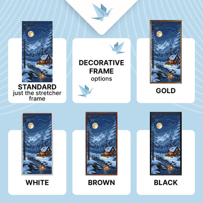 Malen nach Zahlen auf Keilrahmen 40×80 cm – Winterliche Gemütlichkeit – Winter/Weihnachten/Landschaft – LW 5178