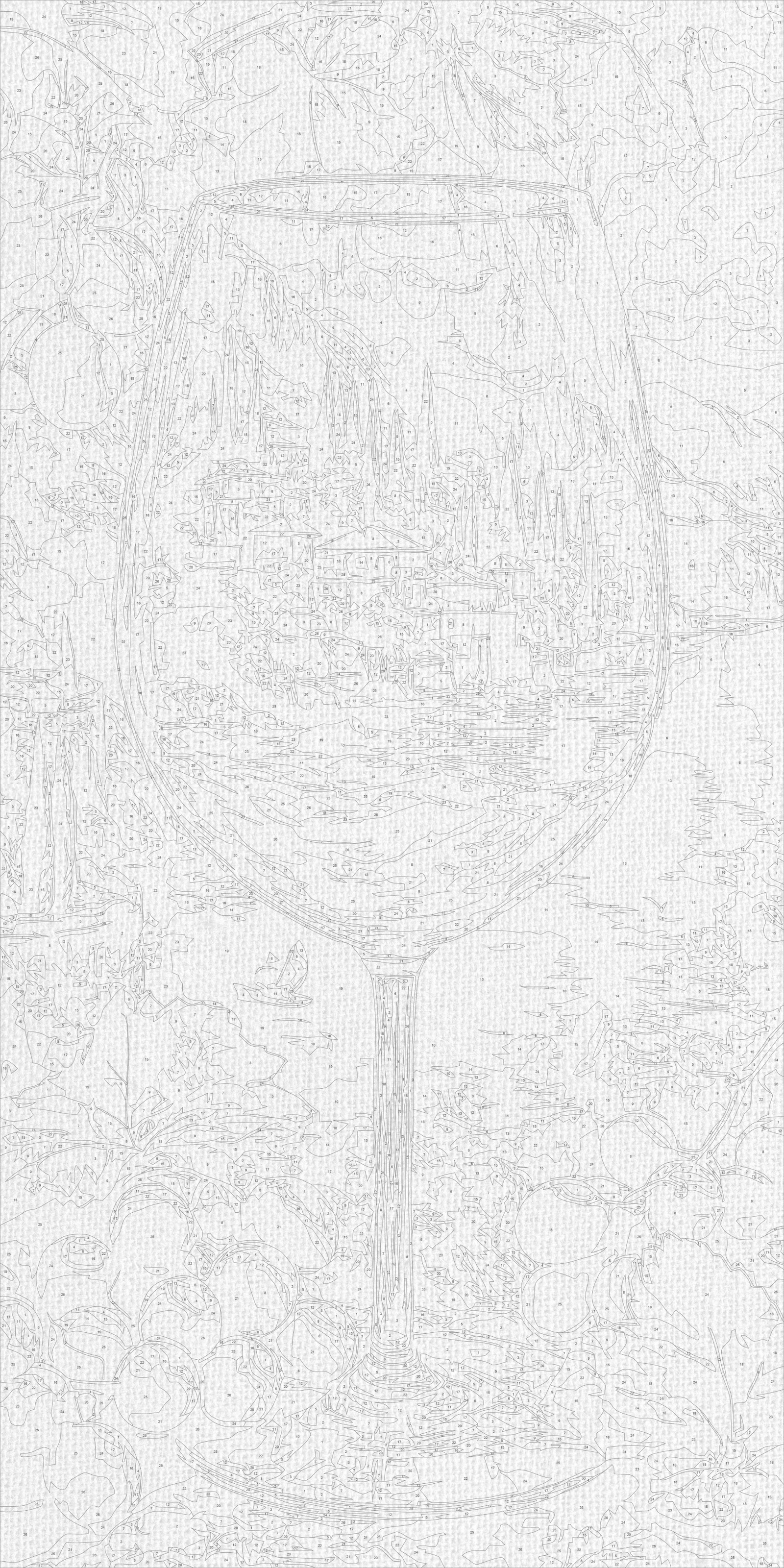 Malen nach Zahlen auf Keilrahmen 40×80 cm – Landschaft. Italienisches Flair LW 5186