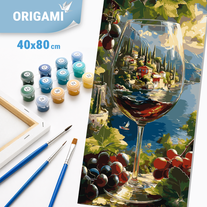 Malen nach Zahlen auf Keilrahmen 40×80 cm – Landschaft. Italienisches Flair LW 5186