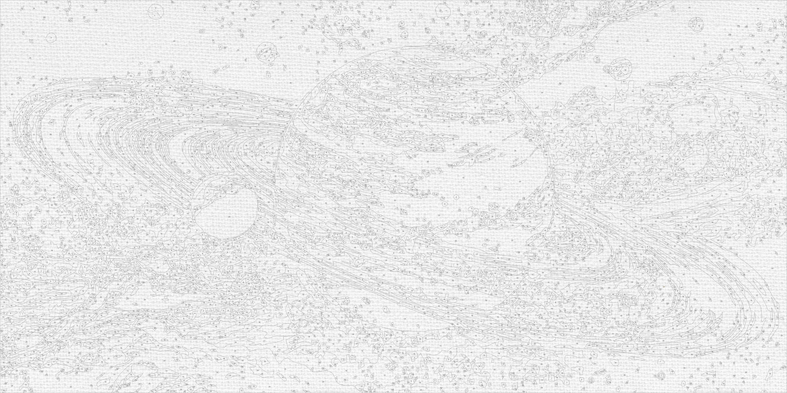 Malen nach Zahlen auf Keilrahmen 40×80 cm – Weltraum mit Metallicfarben. Leuchten der Planeten LW 5188
