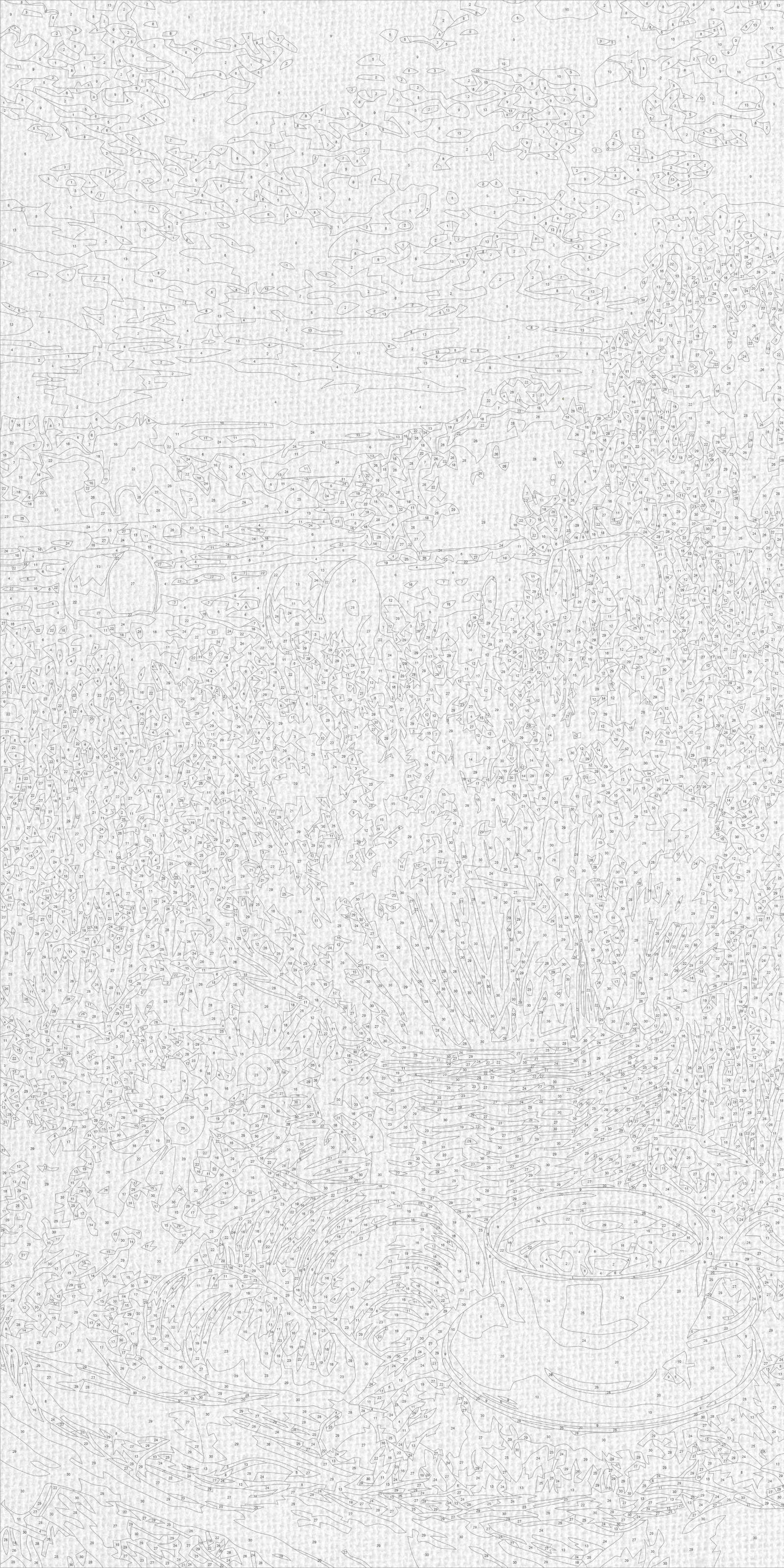 Malen nach Zahlen auf Keilrahmen 40×80 cm – Lavendelmorgen – Landschaft/Blumen – LW 5190