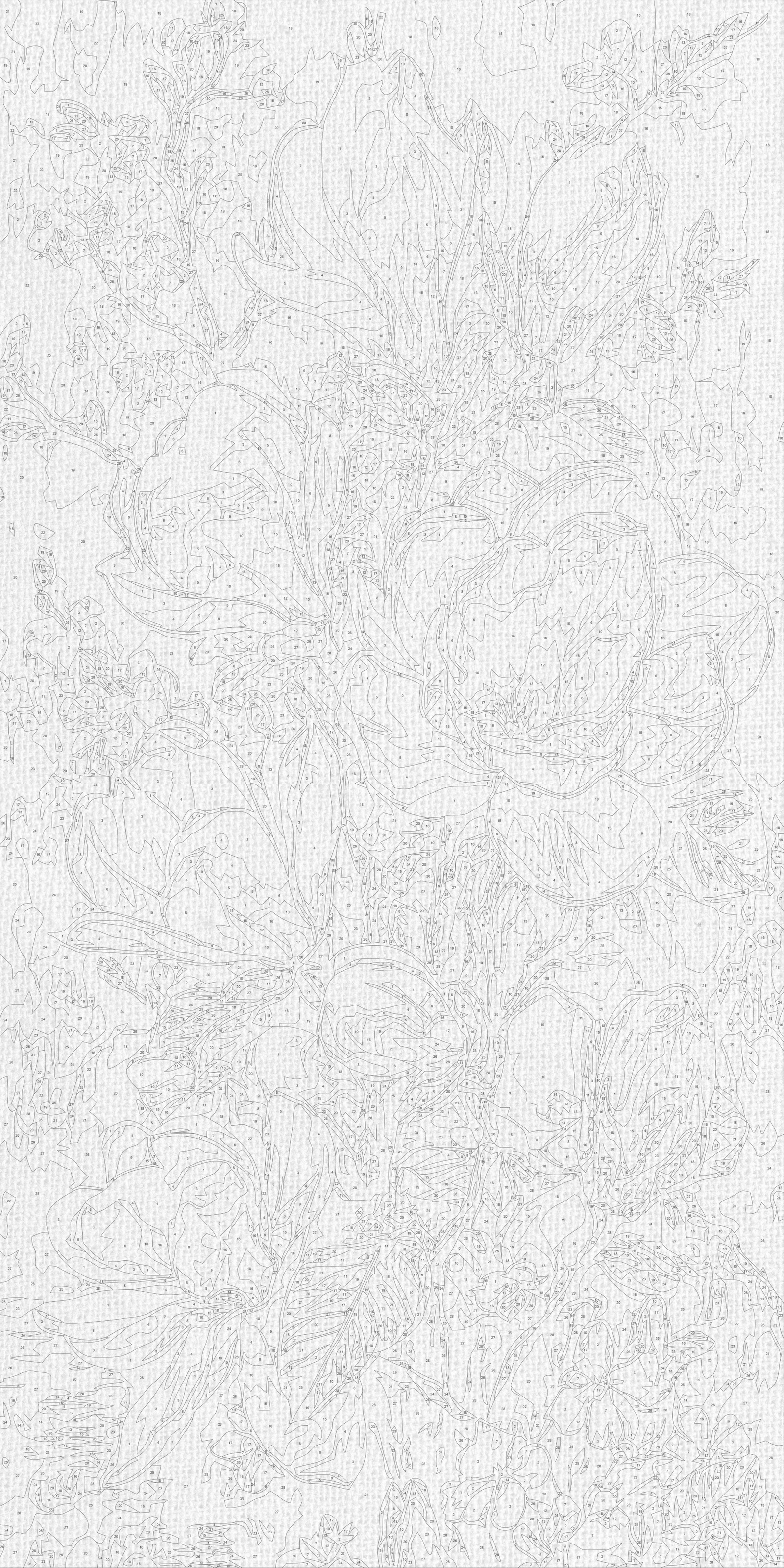 Malen nach Zahlen auf Keilrahmen 40×80 cm – Blumen. Blühende Magnolie LW 5194