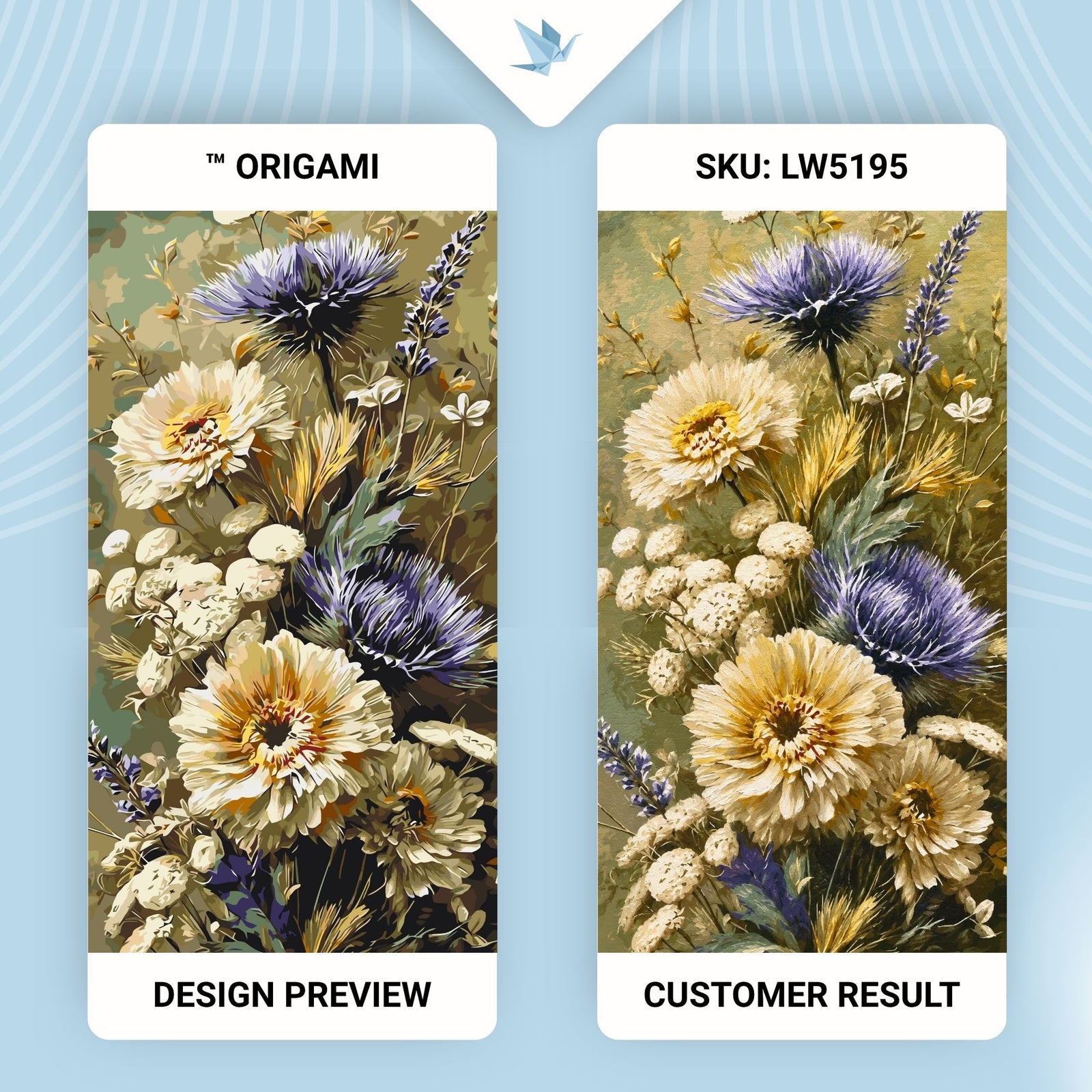 Malen nach Zahlen auf Keilrahmen 40×80 cm – Blumen. Feldstrauß LW 5195