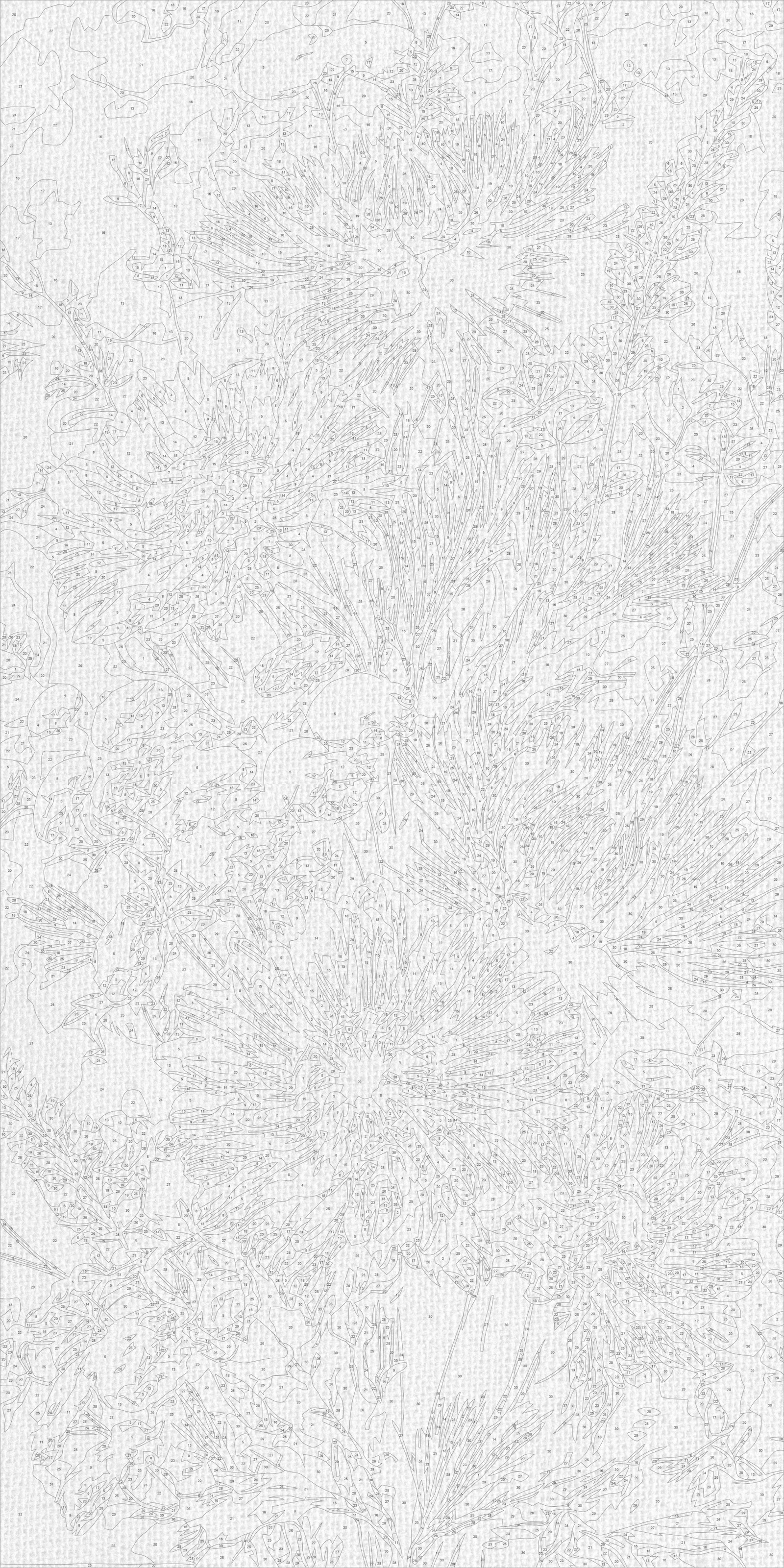 Malen nach Zahlen auf Keilrahmen 40×80 cm – Blumen. Feldstrauß LW 5195
