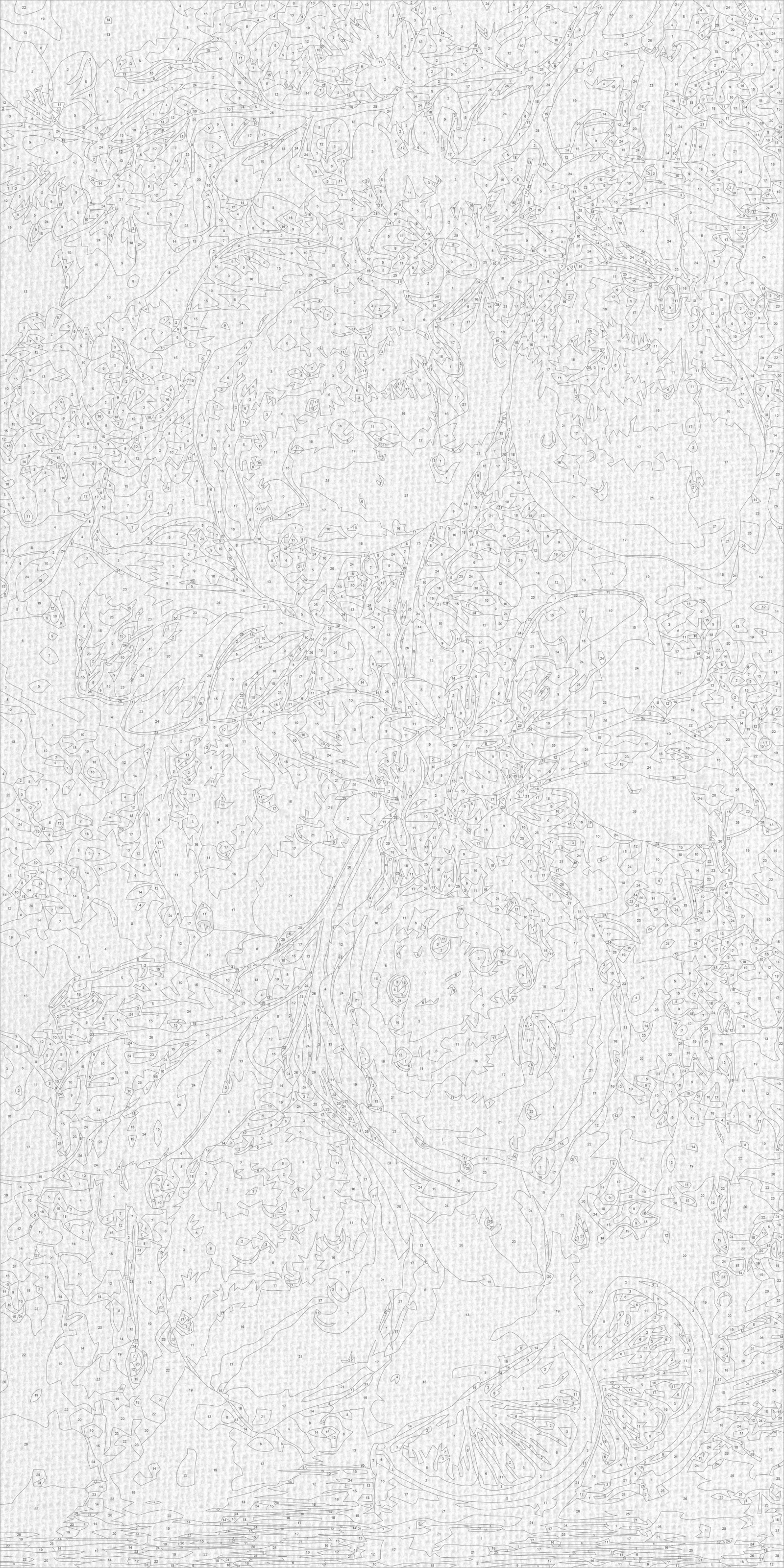Malen nach Zahlen auf Keilrahmen 40×80 cm – Stillleben. Blüte des Zitronengartens LW 5198