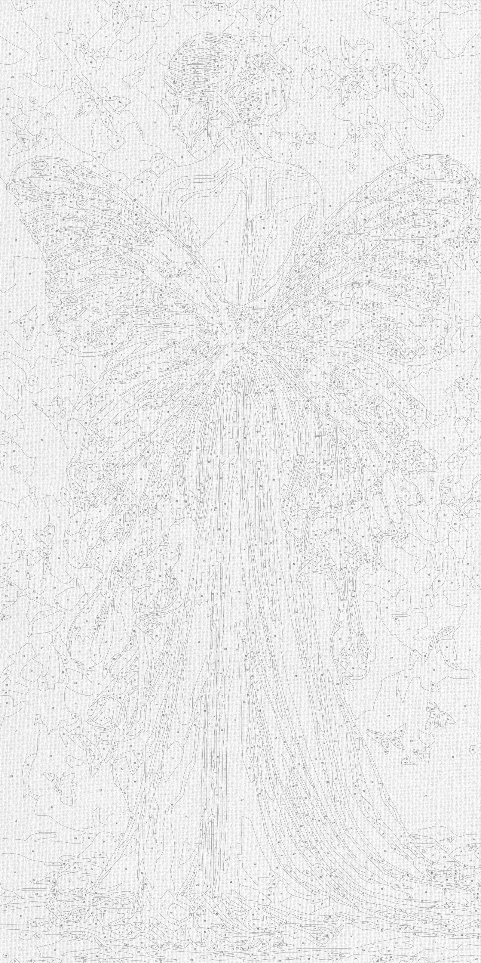 Malen nach Zahlen auf Keilrahmen 40×80 cm – Menschen. Schatten des Schmetterlings LW 5201