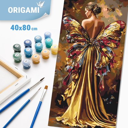 Malen nach Zahlen auf Keilrahmen 40×80 cm – Menschen. Schatten des Schmetterlings LW 5201