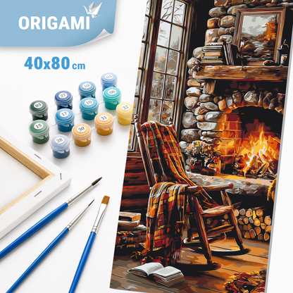 Malen nach Zahlen auf Keilrahmen 40×80 cm – Stillleben. Heimischer Herd LW 5202