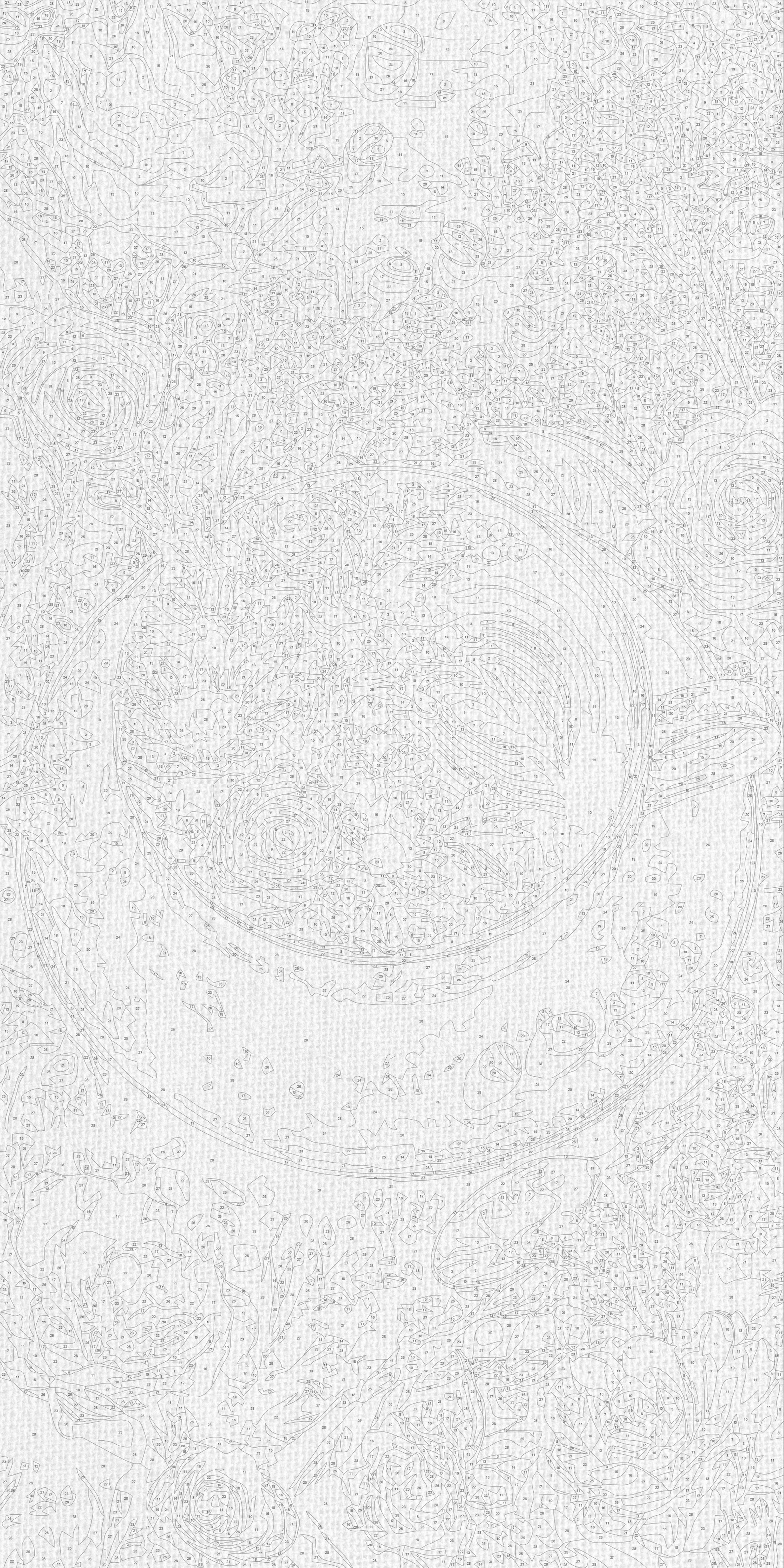 Malen nach Zahlen auf Keilrahmen 40×80 cm – Blumen. Blumen und Kaffee LW 5203