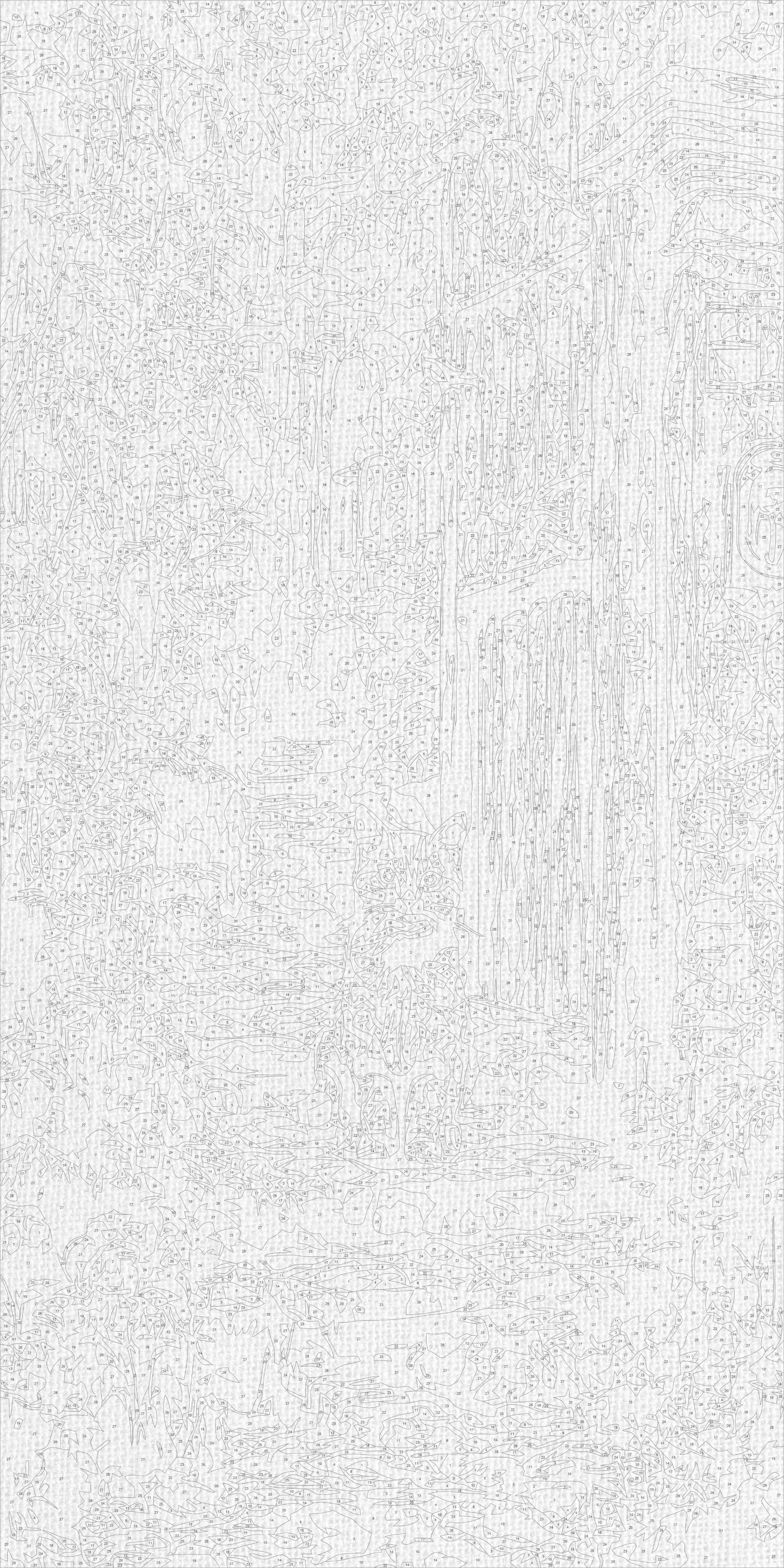 Malen nach Zahlen auf Keilrahmen 40×80 cm – Tiere. Katze am alten Tor LW 5210