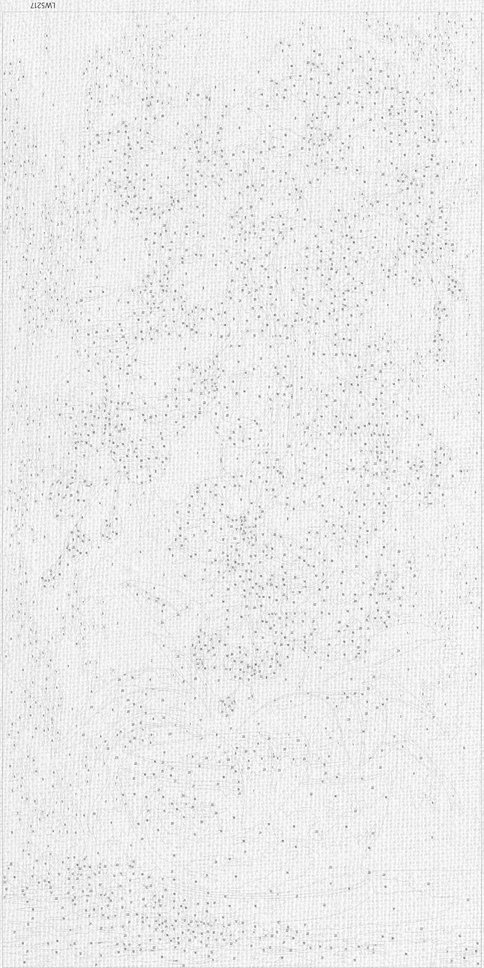 Malen nach Zahlen auf Keilrahmen 40×80 cm – Blumen mit Metallicfarben. Königliche Orchideen LW 5217