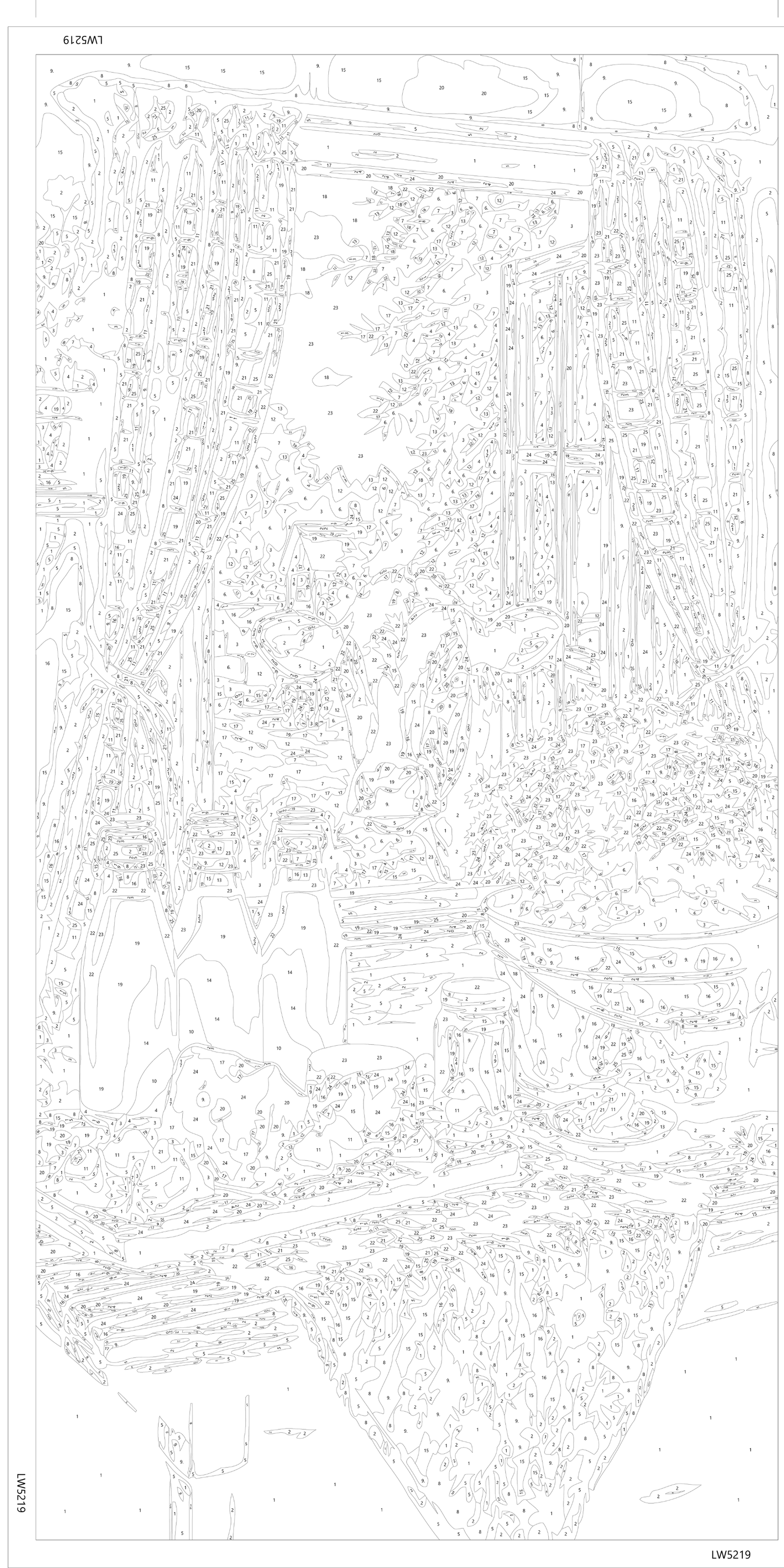 Malen nach Zahlen auf Keilrahmen 40×80 cm – Tiere. Ländliche Idylle mit Kuh LW 5219