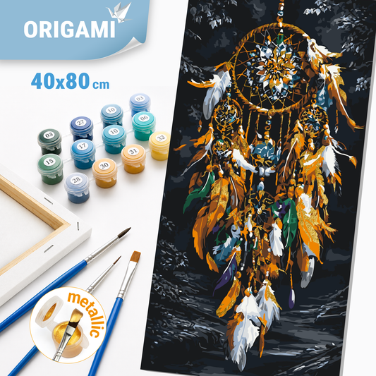 Paint by Numbers on a 40x80 cm frame - Dream Catcher - Landscape with Metallic Paints - LW 5220