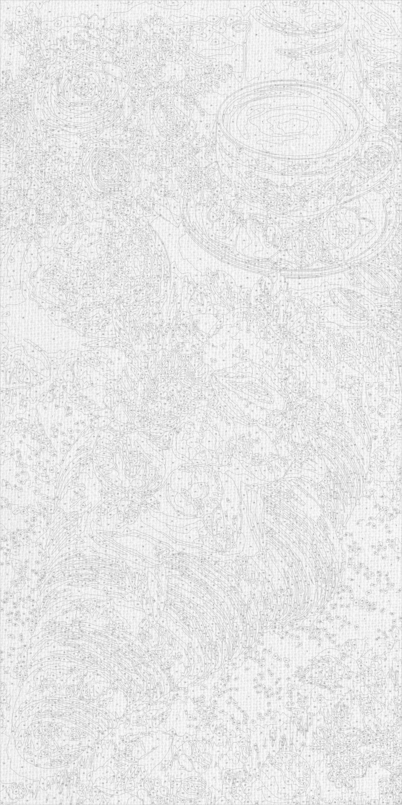 Malen nach Zahlen auf Keilrahmen 40×80 cm – Stillleben. Französisches Frühstück LW 5229