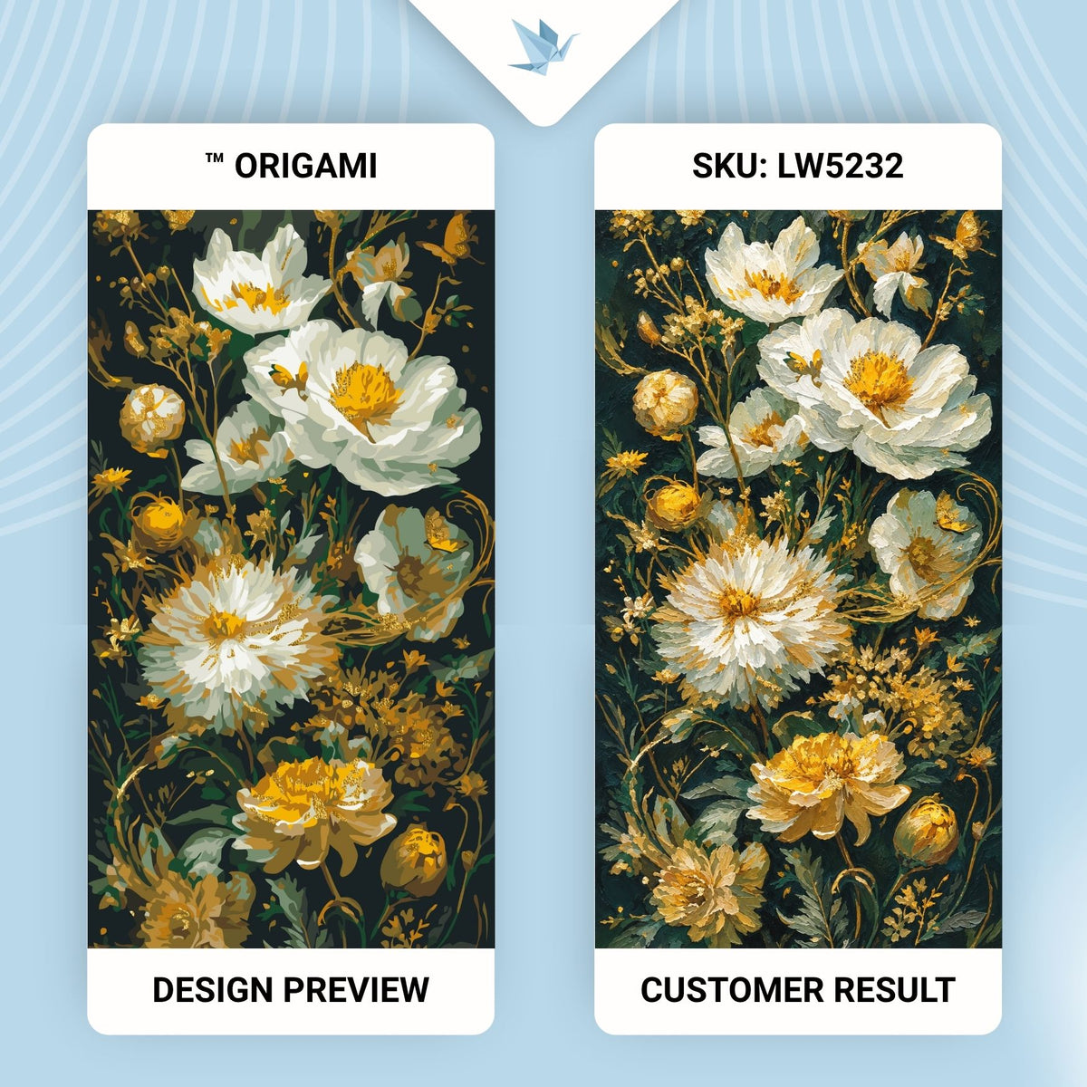 Malen nach Zahlen auf Keilrahmen 40×80 cm – Pfingstrosen mit Metallicfarben – Blumen – LW 5232