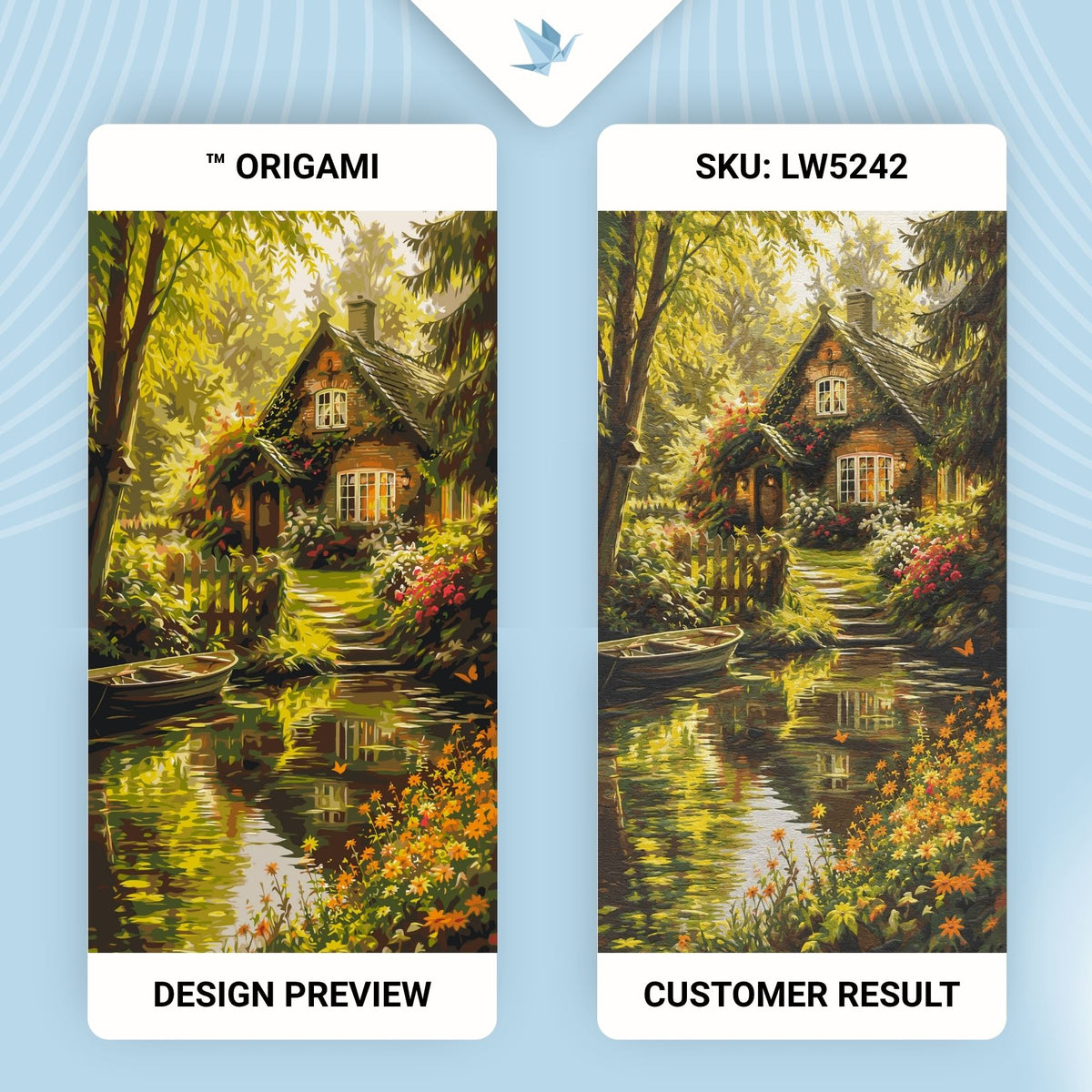 Malen nach Zahlen auf Keilrahmen 40×80 cm – Waldmärchen – Landschaft – LW 5242
