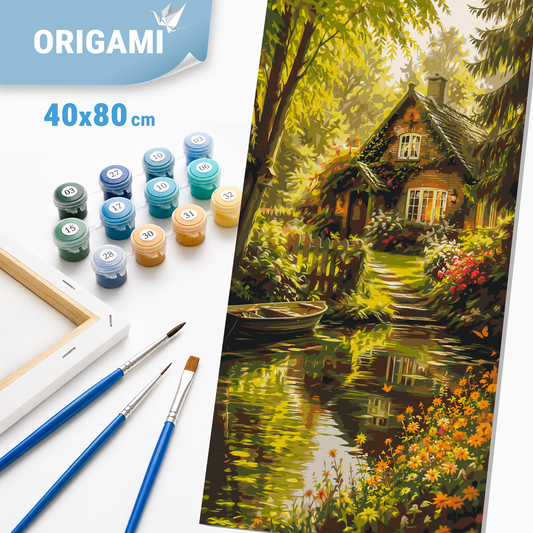 Paint by Numbers on a 40x80 cm frame - Forest Fairy Tale - Landscape - LW 5242
