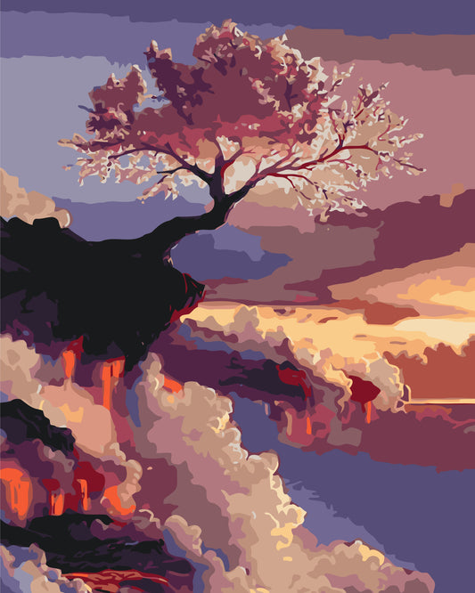 Malen nach Zahlen auf Keilrahmen 40×50 cm – Landschaft. Sakura LW 727