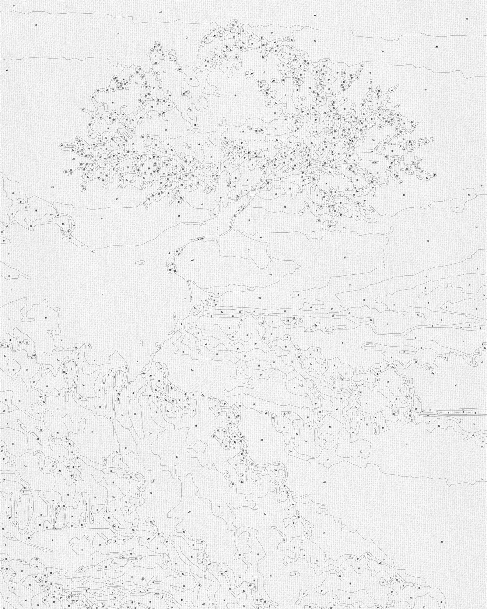 Malen nach Zahlen auf Keilrahmen 40×50 cm – Landschaft. Sakura LW 727