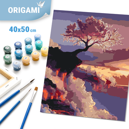 Malen nach Zahlen auf Keilrahmen 40×50 cm – Landschaft. Sakura LW 727