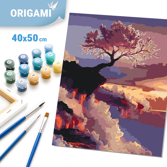 Malen nach Zahlen auf Keilrahmen 40×50 cm – Landschaft. Sakura LW 727