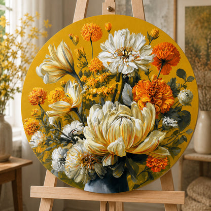 Runde Malen nach Zahlen Ø45 cm – Blumen. Sonniger Strauß OR 2006