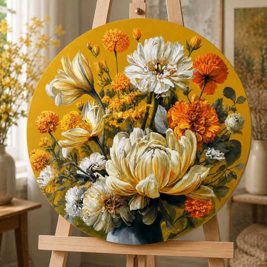 Runde Malen nach Zahlen Ø45 cm – Blumen. Sonniger Strauß OR 2006